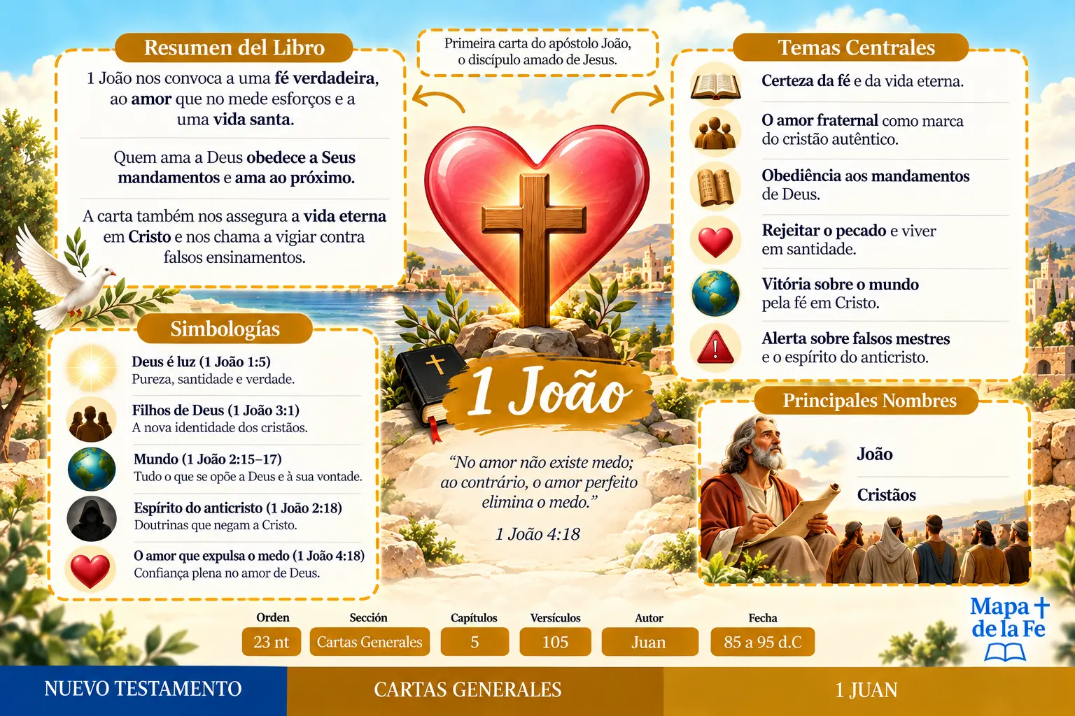 1 João — Mapa da Bíblia